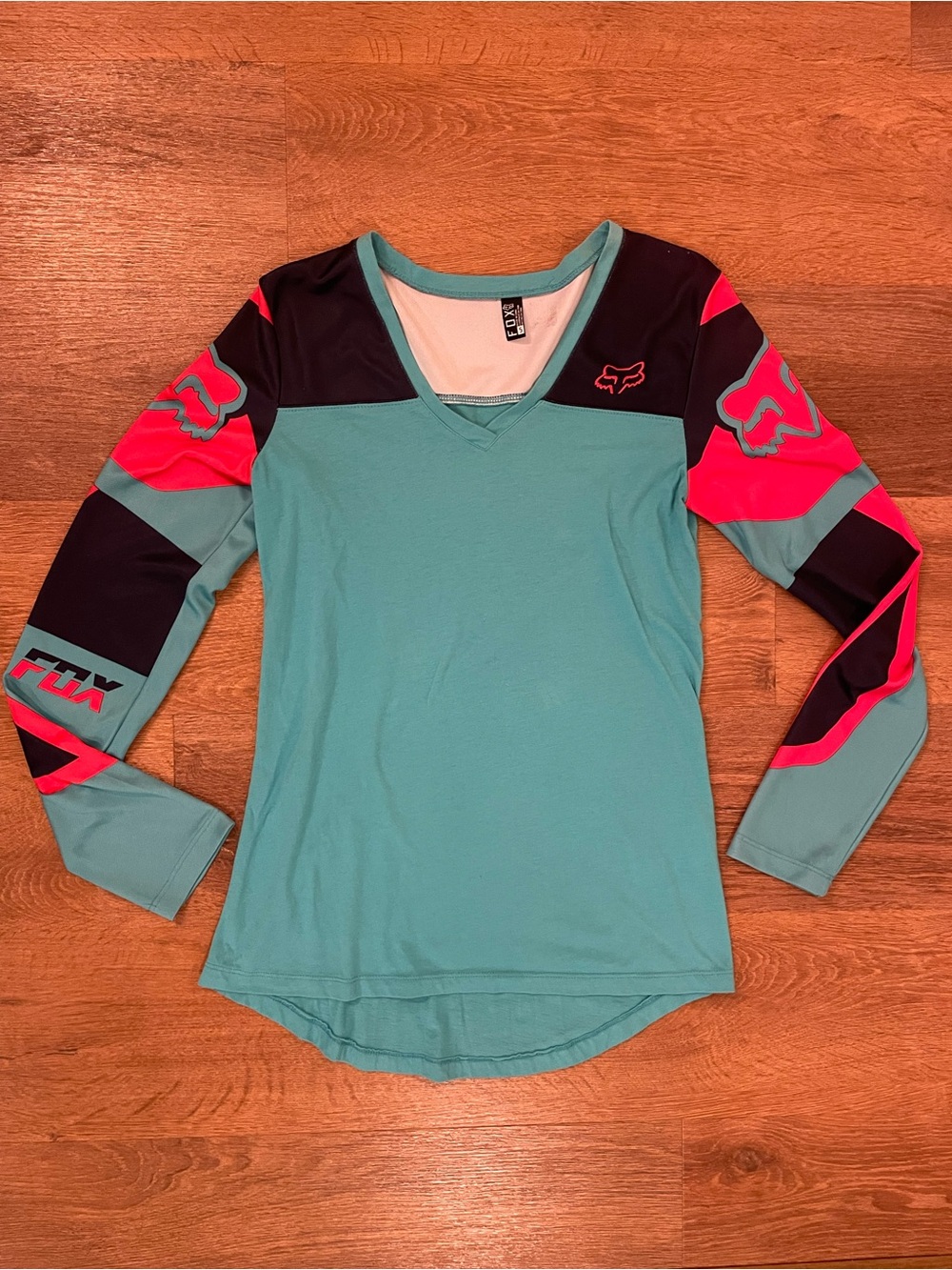 Fox Racing Women’s Small Chargin Long Sleeve Performance Moto Top Seafoam